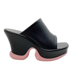 Stella Mc Cartney-Stella McCartney Black / Pink Shroom Platform Sandals-Black