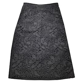 Autre Marque-NO. 21 Black Lace Midi Skirt-Black