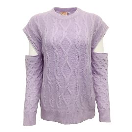United Nude suéter lilás ombro a ombro nu de lã Roxo