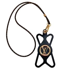 Louis Vuitton-Louis Vuitton 2019 Monogram Silicone Louise Phone Holder-Brown