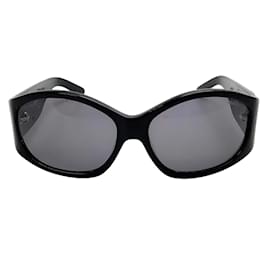Miu Miu-Miu Miu Schwarze Sonnenbrille mit Kameliendetails-Schwarz