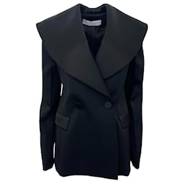 JW Anderson-J.W. Anderson Black Wool Blazer with Satin Trim-Black