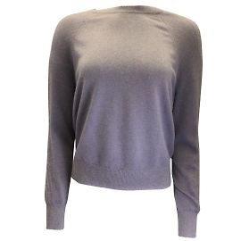 Peserico Lila langärmeliger Pullover aus Kaschmirstrick mit Rundhalsausschnitt Lila