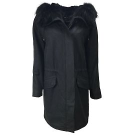 Army by Yves Salomon Cappotto di media lunghezza foderato in visone nero Nero