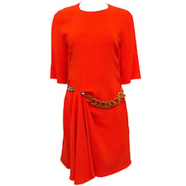 Stella Mc Cartney-Stella McCartney Poppy Falabella Chain Dress-Arancione