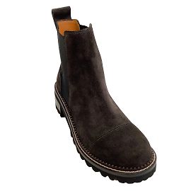 See by Chloé See by Chloe Graphite Suede Mallory Chelsea Boots Brown