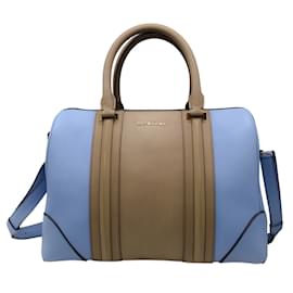 Givenchy-Blu Givenchy / Borsa a tracolla con manico superiore foderata in pelle color talpa Lucrezia-Blu