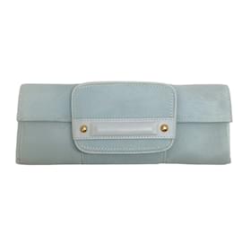 Givenchy-Bolso de mano con pliegues de becerro de pelo azul claro de Givenchy-Azul