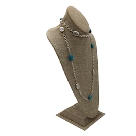 Autre Marque-Gurhan Turchese / Collana con maglie a catena in argento sterling-Multicolore