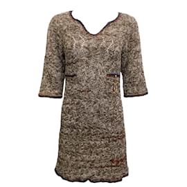 Chanel-Chanel Brown Open Knit Sweater Casual Dress-Multiple colors