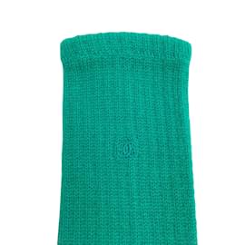 Chanel-Chanel Emerald Green Cashmere Gloves-Green