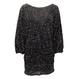 BA&SH - Mini-robe noire écarlate à sequins Noir
