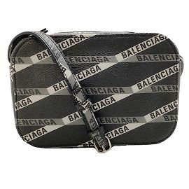 Balenciaga Noir / Sac caméra blanc à imprimé logo XS Noir