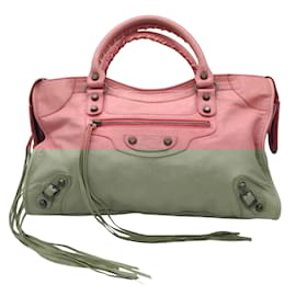 Balenciaga-Balenciaga Pink Leather Classic City Bag-Pink