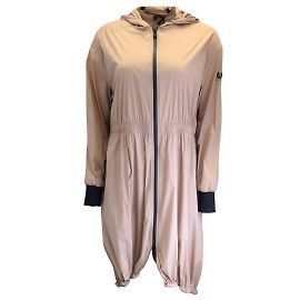 Giacca antipioggia Belstaff tortora con cappuccio e zip intera Beige