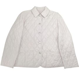 Jaqueta acolchoada infantil Burberry Lilás Branco