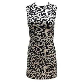 Christian Dior-Christian Dior Paris Black and White Sleeveless Printed Dress-Black