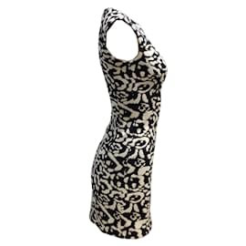 Christian Dior-Christian Dior Paris Black and White Sleeveless Printed Dress-Black