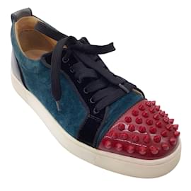 Christian Louboutin-Christian Louboutin Teal / Red Louis Junior Sneakers-Multiple colors
