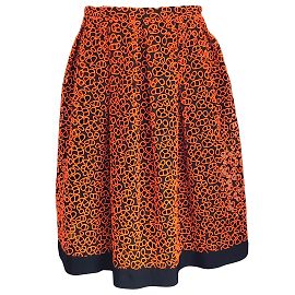 christopher kane negro / Falda con bordado de leopardo naranja Negro