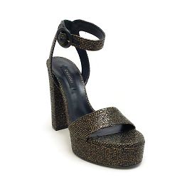 casadei negro / Sandalias de plataforma Zeus doradas Negro