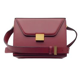 Borsa a spalla Victoria Beckham Vanity in pelle rossa Rosso