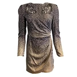 Fendi-Fendi Black / Robe de cocktail blanche en dentelle florale froncée à la taille-Noir
