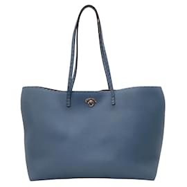 Fendi-Cabas Selleria en cuir bleu ciel Fendi-Bleu