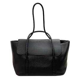Hermès-Hermes Black Leather Taurillon Initiale Shoulder Bag RARE-Black