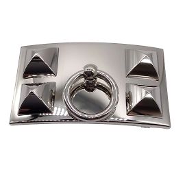 Hermès Fivela de cinto Hermes Palladium Silver Collier de Hermes Prata