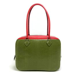 Hermès-Hermès Plume 20 2006 Rouge Veranus Niloticus Satchel-Red
