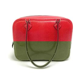 Hermès-Hermès Plume 20 2006 Rouge Veranus Niloticus Satchel-Red