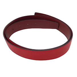 Hermès-Hermes red / Burgundy 2014 Reversible 32mm Leather Belt Strap-Red