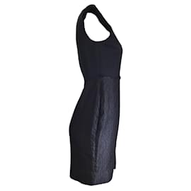 Autre Marque-Roksanda Ilincic Schwarzes ärmelloses Kleid aus reiner Seide mit durchgehendem Reißverschluss vorne-Schwarz