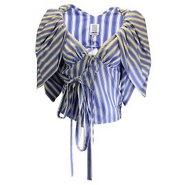 Rosie Assoulin rosie asoulin azul / Top de algodón a rayas blanco Azul