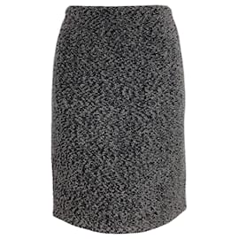 Chanel-Chanel grey / Black Tweed Boucle Vintage 1994 Skirt-Black