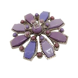 Chanel-Chanel Purple Multi / Silver Spring 2004 brooch-Purple