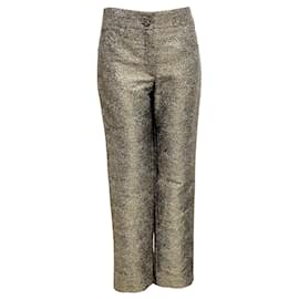 Chanel-Chanel Silver / Gold Lurex Pants-Silvery