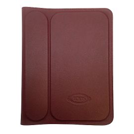 iPad Tod's de piel estampada color burdeos 2 caso Burdeos