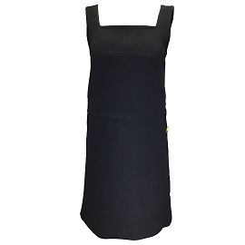 Tory Burch Black Sleeveless Side-Button Shift Dress Black