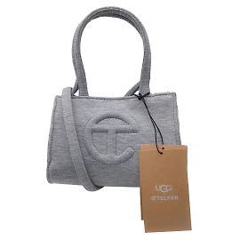 Bolsa de compras pequena de lã UGG x TELFAR em cinza urze Cinza