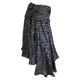 Autre Marque-Dodo Bar Or Black / Silver Crystal Embellished Silk Skirt-Black