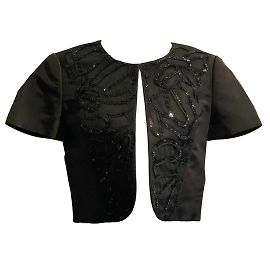 Schwarze Bolero-Jacke von Oscar de la Renta Schwarz