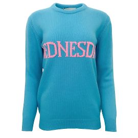 Alberta Ferretti Suéter Caxemira Turquesa Quarta-feira Azul