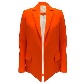 Maison Rabih Kayrouz Orange Open Front Wool Blazer Orange