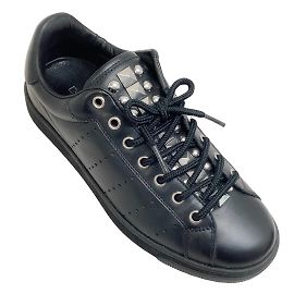 Dsquared2 Sneakers in Pelle Nera con Borchie Argento Nero