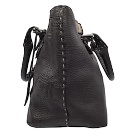 Fendi-Fendi Brown Selleria Lavorazione A Mano Leather Handbag-Brown