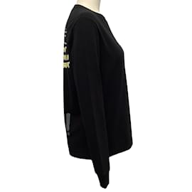Chanel-Chanel Black Cotton Long Sleeve Pharrell Wish List Tee Shirt-Black