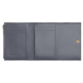Bottega Veneta-Gray Tri-Fold Zip Around Cassette Wallet-Grey