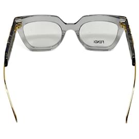 Fendi-Fendigraphy eyeglasses in acetate material-Golden,Other